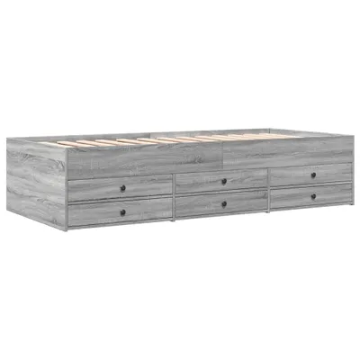 Produktbild von Tagesbett mit Schubladen ohne Matratze Grau Sonoma 90x200 cm