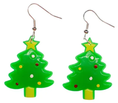 Produktbild von Weihnachtsbaum Ohrringe Miniblings Tannenbaum Hänger Christbaum Weihnachten bunt