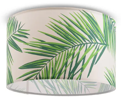 Produktbild von Deckenlampe Schlafzimmerlampe Lampenschirm Deko Wohnzimmer Deckenleuchte Palme Leuchten Farbe / Größe Grün (Ø38cm)