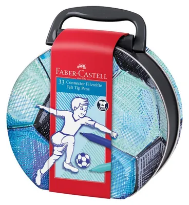 Immagine prodotto di FABER-CASTELL 155538 FABER-CASTELL Connector Fußballkoffer Filzstifte farbsortiert