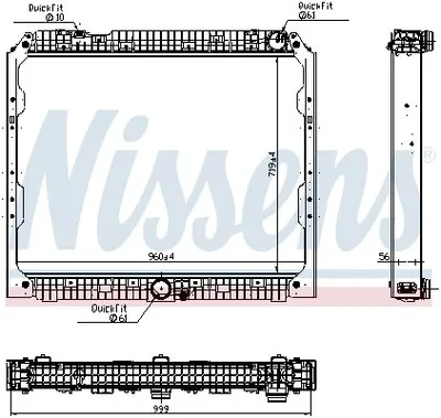 Produktbild von NISSENS 627002 Kühler Motorkühlung