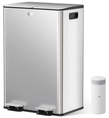 Produktbild von Doppelter Mülleimer - Abfallbehälter - Abfalltonne - Mülltonne - Recyclingcontainer - Fassungsvermögen: 2 x 30 Liter