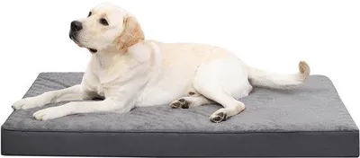 Produktbild von Orthopädisches Hundebett für Große Hunde, Waschbar, 91x68cm, Grau