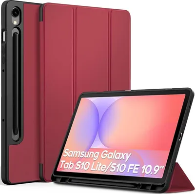 Image de Housse Samsung Galaxy Tab S9 FE 10.9 pouces/ S9 2023 11 pouces, vin rouge