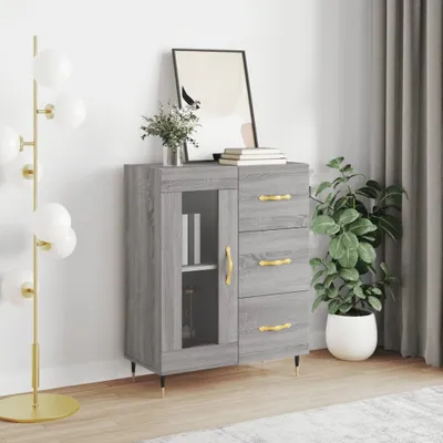 Produktbild von The Living Store Sideboard Grau Sonoma 69,5x34x90 cm Holzwerkstoff