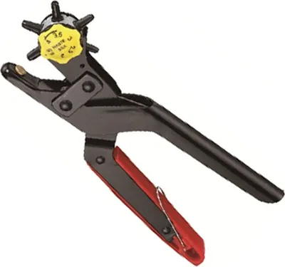 Image de pince perforatrice revolver professionnelle 6 en 1 Pince à ceinture Pince perforatrice Ø 2-4,5 mm Rapport de levier