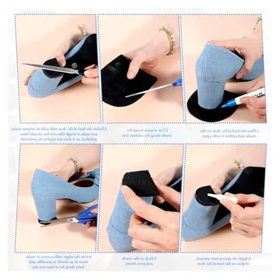 Produktbild von Ersatz für Gummi-Fersen, Stiefel-Fersenersatz, Reparatur, rutschfeste Fersen, 4 mm dick, 1 Paar, Schwarz