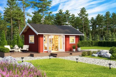 Produktbild von Lasita Maja Gartenhaus / Homeoffice / Ferienhaus Caroline 2.1 Schwedenrot, Farbe:schwedenrot, Dachform:Satteldach