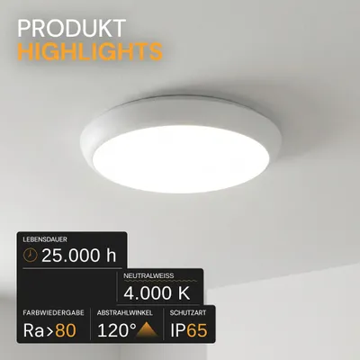 Produktbild von ENOVALITE LED Aufbaupanel 18 W 4000 K neutralweiß IP65