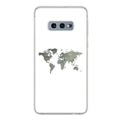 Produktbild von MuchoWow® Handyhülle Schutzhülle Hülle für Samsung Galaxy S10e Weltkarte - Grün - Weiß Silikon Softcase Handy Hülle - Handy