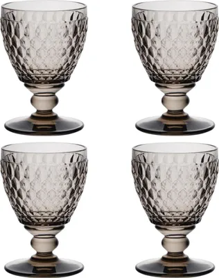 Produktbild von Villeroy & Boch Boston Coloured 4er Set Weißweinglas 125 ml Smoke Kristallglas