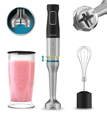 Produktbild von Cecotec 03960, Pürierstab, 1200 W, Schwarz, Edelstahl