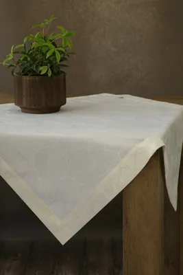 Produktbild von Eurofirany 391232, Rechteckig, Cremefarben, Polyester, Tischläufer, Blumenmuster, 85 x 85 cm
