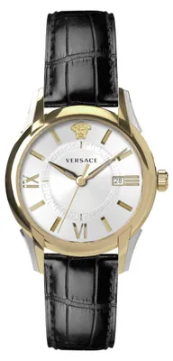 Produktbild von Versace VEUA00320 Apollo Gent weiss gold silber schwarz Leder Herren Uhr