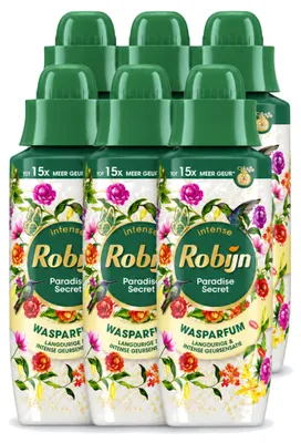 Imagen del producto de 6 unidades de suavizante para ropa Robijn Intense Wasparfum Paradise Secret, 342 ml, pack ahorro