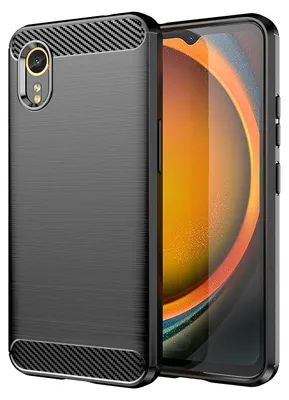 Produktbild von Hülle für Samsung Galaxy XCover7 Carbon-Faser Weich TPU Silikon Stoßfest Handyhülle Schwarz