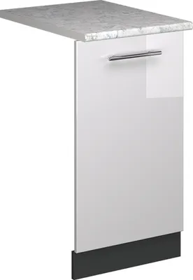 Produktbild von Geschirrspülblende Vicco Fame-Line Weiß Hochglanz 45 cm , AP Marmor, Model 54581