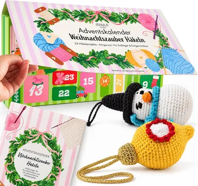 Obrázok produktu pre Háčkovaný Adventný Kalendár 2026 24 Amigurumi Vianočné Prívesky Návodová Kniha