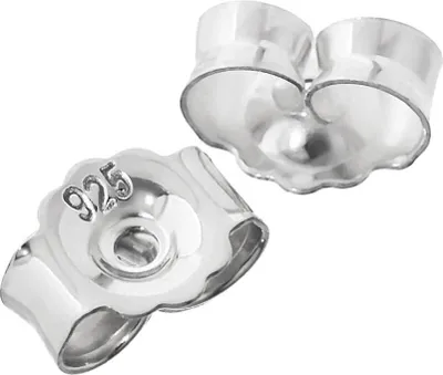 Produktbild von 1 Paar 925 Sterling Silber 5mm Butterfly Verschluss Ohrstecker Loch 0,8mm 2094