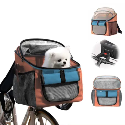Fahrradkorb für Hunde, faltbar, 37x27x40 cm, bis 5 kg, 3-in-1