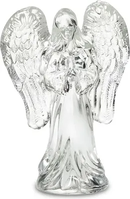 Immagine prodotto di Angelo In Vetro Con Ali Smerigliate - 10,4x7x3 Cm