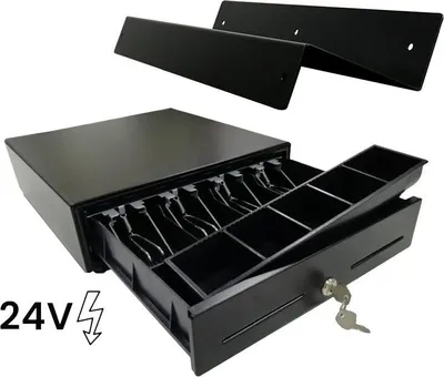 Obrázok produktu pre Pokladničná zásuvka s napätím 24 V, zámok na kľúč HD-KER33-24V + rukoväť HD-MB33