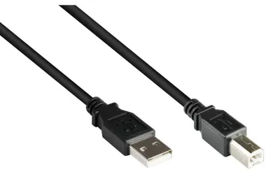 Zdjęcie produktu dla Alcasa 2510-5OFS, 5 m, USB A, USB B, USB 2.0, Męska/Męska, Czarny