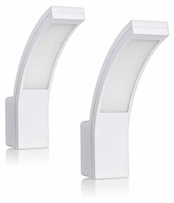 2x LED Außenleuchte Wand Leuchte weiß 5800K 15W 1100lm Lampe Außen SEBSON