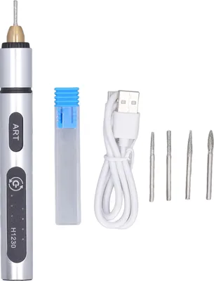 Produktbild von Wiederaufladbarer elektrischer Gravierstift mit 3 Geschwindigkeitsstufen, 5 V, kabelloses Rotationswerkzeug zum Schleifen und Gravieren von Silber