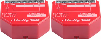 Obrázok produktu pre SHELLY Relais 1PM Gen4, 16 A, WLAN, Bluetooth, rot, 2 Stück