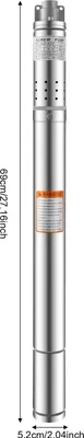 Obrázok produktu pre Čerpadlo do hlbokých studní, výkon 0,37 kW, maximálny výtlak 55 m, 220 V, EÚ