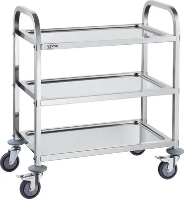 Produktbild von VEVOR 3-stufiger Mobiler Laborwagen Edelstahl 181kg Laborklinik Medizintechnik