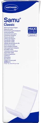Obrázok produktu pre HARTMANN Samu materská podložka classic Maxi 11 x 35 cm P10, 10 podložiek