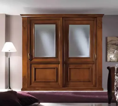 Produktbild von Schlafzimmer Kleiderschrank Holz Luxus Klassischer Design Möbel Braun Schrank
