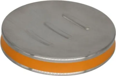 Produktbild von Seifenschale Seifenablage Edelstahl matt gummiert Farah orange