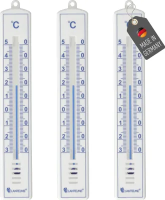 Produktbild von 3 Stück Zimmerthermometer Garten Außen Innen Zimmer Büro Thermometer 17cm analog