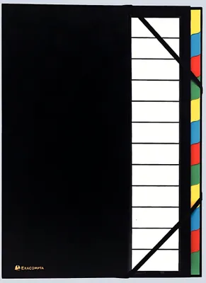 Image de EXACOMPTA 55341E EXACOMPTA Classeur Harmonika, PP, 12 compartiments, noir