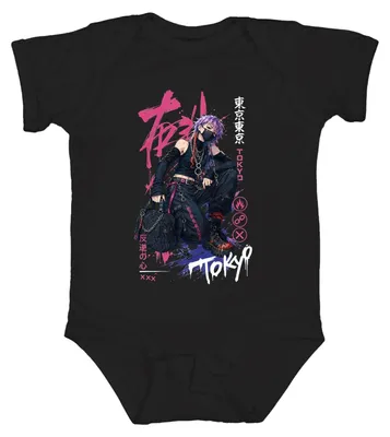 Productafbeelding van Tokyo Rebel Heart Anime Meisjes Cyberpunk Techwear Japan Y2K Manga Body, zwart, maat 6/12