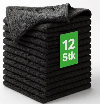 Produktbild von Putzlappen Mikrofasertš¹cher Putztš¹cher Set 12er Pack zur trockenen und feuchten Anwendung - Microfaser Kš¹chentuch Poliertuch Reinigungstuch (12)