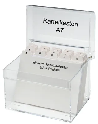 Zdjęcie produktu dla MAUL Pudełko na karty A7 Akryl 12 x 10 x 9,5 cm przezroczysty