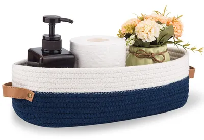 Produktbild von Aufbewahrungsbox für das Badezimmer, Gewebekorb für den Toilettenbereich
