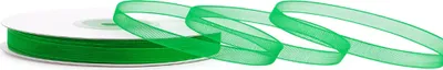 Produktbild von Organzaband 6mm x 25m Rolle Grün