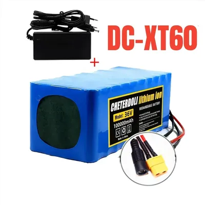Produktbild von E-Bike Akku 36V - 10S4P 18650 Li-Ion - 13,6Ah - XT60-Stecker - BMS - 42V 2A DC-Ladegerät - Für 500–1000W Motoren