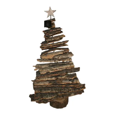 Produktbild von Rasteli Weihnachtsbaum Holz-Rinde Braun L 45 cm B 12 cm H 80 cm