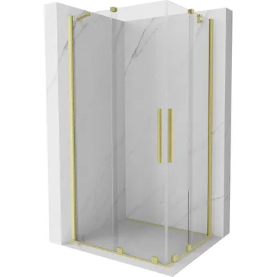 Zdjęcie produktu dla Mexen Velar Duo kabina prysznicowa rozsuwana 100 x 90 cm, transparent, złota szczotkowana - 871-100-090-02-55