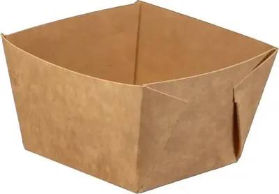 Obrázek produktu pro Čtvercový papírový zásobník na zmrzlinu, bez plastu, kraftový papír, 245 ml, 50 kusů.