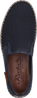 Produktbild von Rieker Herren Slipper Halbschuh Mesh Gummizug B5265, Größe:43 EU, Farbe:Blau