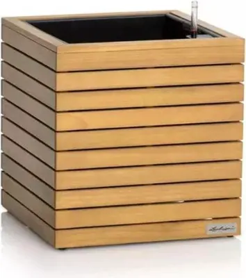 Obrázek produktu pro Lechuza Samozavlažovací přírodní květináč Palo Square, průměr 35 cm