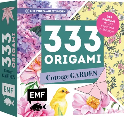 Produktbild von 333 Origami - Cottage Garden - Wunderschöne Papiere falten für Blumen-Fans