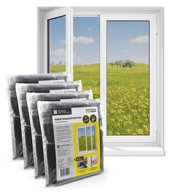 Produktbild von EASYmaxx Fliegengitter für Fenster mit Klettverschluss | Moskitonetz zuschneidba